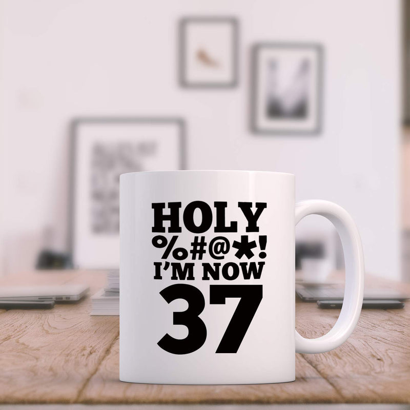 37th Birthday Gifts for Men - 1982 Birthday Gifts for Men, 37 Years Old Birthday Gifts Coffee Mug for Dad, Husband, Friend, Brother, Him, Colleague, Coworker, HOLY MUG - 11oz