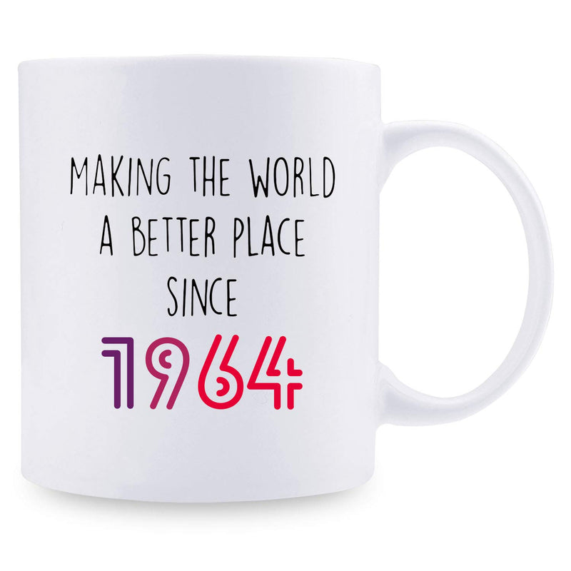 55th Birthday Gifts for Women - 1964 Birthday Gifts for Women, 55 Years Old Birthday Gifts Coffee Mug for Mom, Wife, Friend, Sister, Her, Colleague, Coworker - 11oz