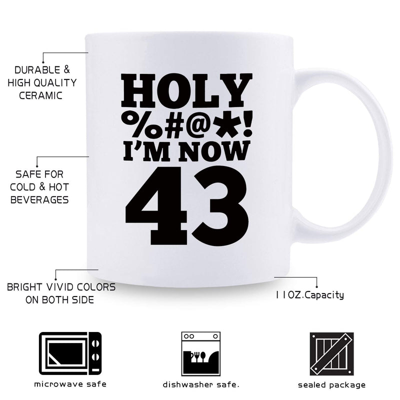 43rd Birthday Gifts for Men - 1976 Birthday Gifts for Men, 43 Years Old Birthday Gifts Coffee Mug for Dad, Husband, Friend, Brother, Him, Colleague, Coworker, HOLY MUG - 11oz