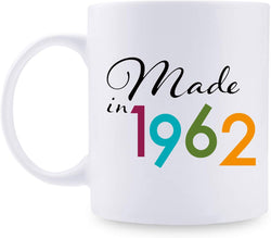 57th Birthday Gifts for Women - 1962 Birthday Gifts for Women, 57 Years Old Birthday Gifts Coffee Mug for Mom, Wife, Friend, Sister, Her, Colleague, Coworker - 11oz