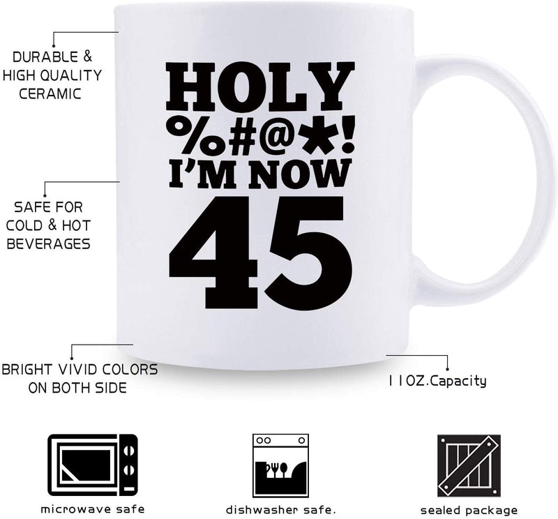 45th Birthday Gifts for Men - 1974 Birthday Gifts for Men, 45 Years Old Birthday Gifts Coffee Mug for Dad, Husband, Friend, Brother, Him, Colleague, Coworker, HOLY MUG - 11oz