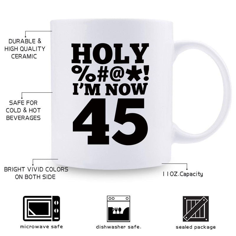 45th Birthday Gifts for Women - 1974 Birthday Gifts for Women, 45 Years Old Birthday Gifts Coffee Mug for Mom, Wife, Friend, Sister, Her, Colleague, Coworker, HOLY MUG- 11oz