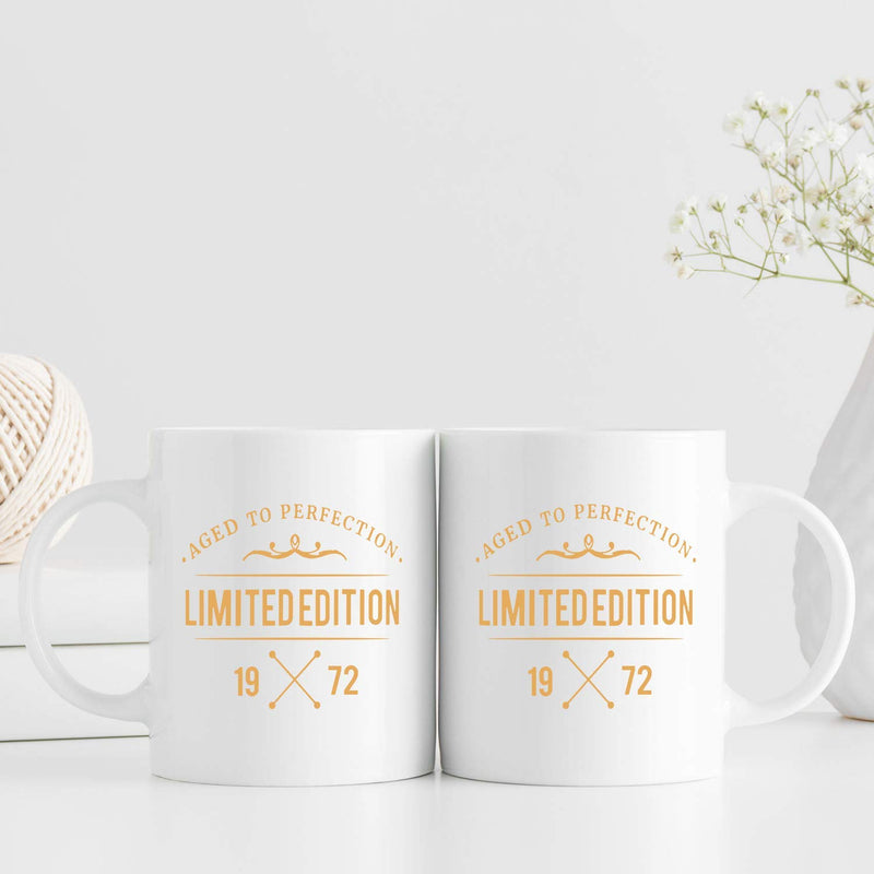 47th Birthday Gifts for Women - 1972 Birthday Gifts for Women, 47 Years Old Birthday Gifts Coffee Mug for Mom, Wife, Friend, Sister, Her, Colleague, Coworker,limited edition mug - 11oz