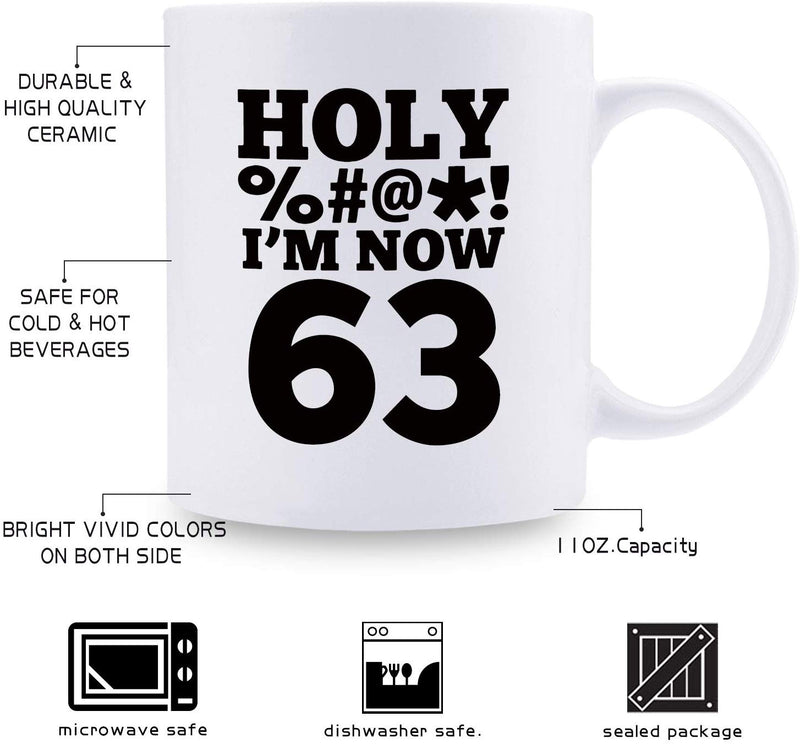 63rd Birthday Gifts for Women - 1956 Birthday Gifts for Women, 63 Years Old Birthday Gifts Coffee Mug for Mom, Wife, Friend, Sister, Her, Colleague, Coworker, HOLY MUG - 11oz