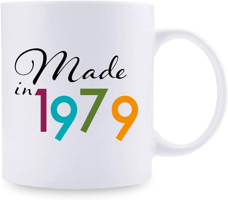 40th Birthday Gifts for Women - 1979 Birthday Gifts for Women, 40 Years Old Birthday Gifts Coffee Mug for Mom, Wife, Friend, Sister, Her, Colleague, Coworker - 11oz