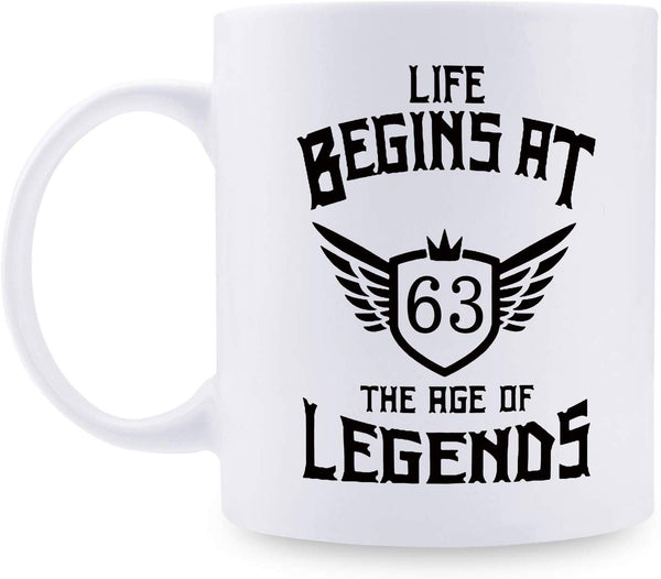 63rd Birthday Gifts for Men - 1956 Birthday Gifts for Men, 63 Years Old Birthday Gifts Coffee Mug for Dad, Husband, Friend, Brother, Him, Colleague, Coworker - 11oz