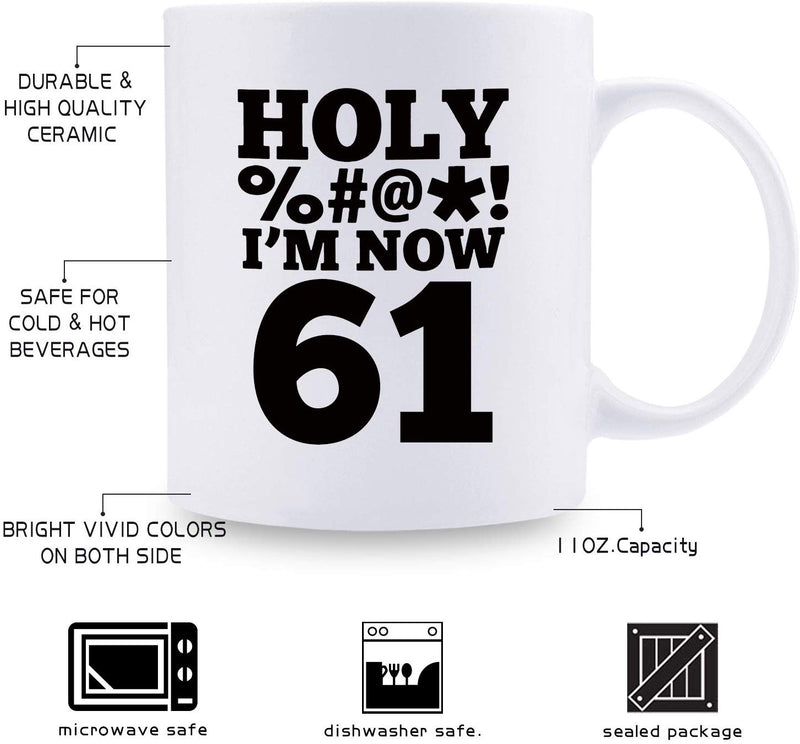 61st Birthday Gifts for Women - 1958 Birthday Gifts for Women, 61 Years Old Birthday Gifts Coffee Mug for Mom, Wife, Friend, Sister, Her, Colleague, Coworker, HOLY MUG - 11oz