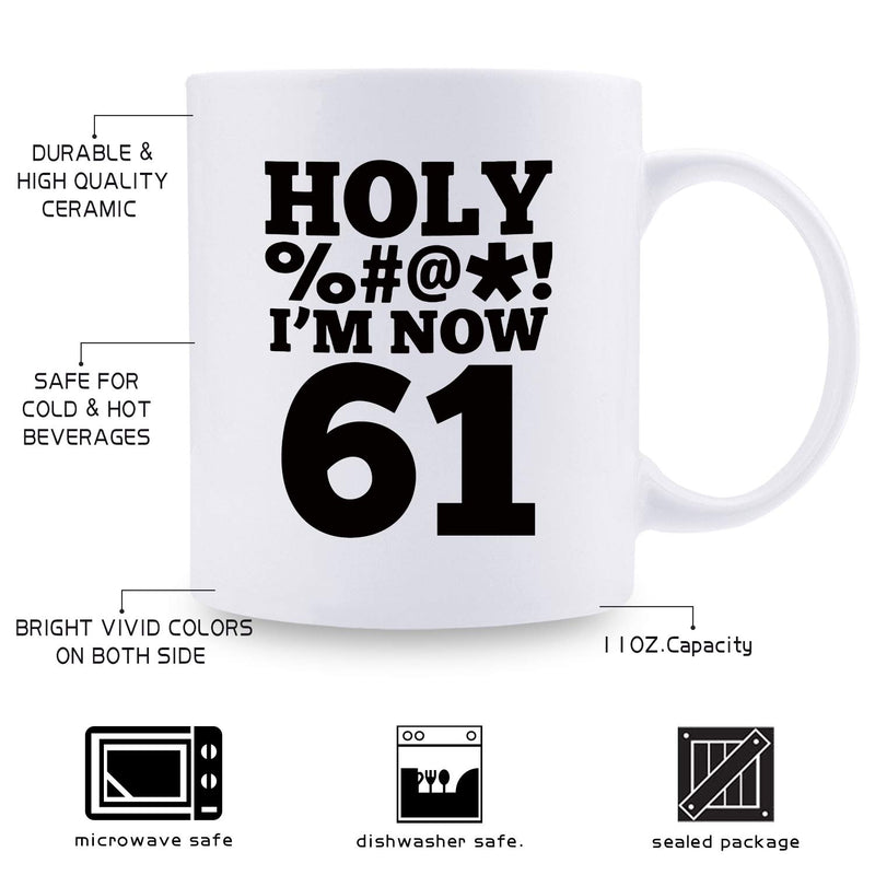 61st Birthday Gifts for Men - 1958 Birthday Gifts for Men, 61 Years Old Birthday Gifts Coffee Mug for Dad, Husband, Friend, Brother, Him, Colleague, Coworker, HOLY MUG - 11oz