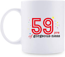 59th Birthday Gifts for Women - 1960 Birthday Gifts for Women, 59 Years Old Birthday Gifts Coffee Mug for Mom, Wife, Friend, Sister, Her, Colleague, Coworker - 11oz