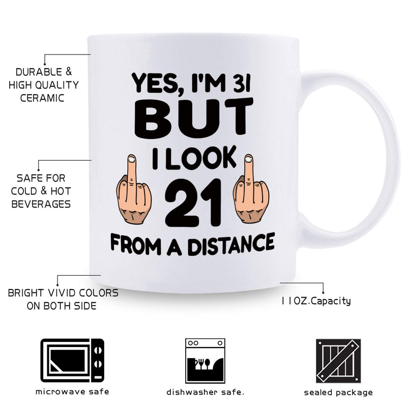 31st Birthday Gifts for Men - 1988 Birthday Gifts for Men, 31 Years Old Birthday Gifts Coffee Mug for Dad, Husband, Friend, Brother, Him, Colleague, Coworker - 11oz