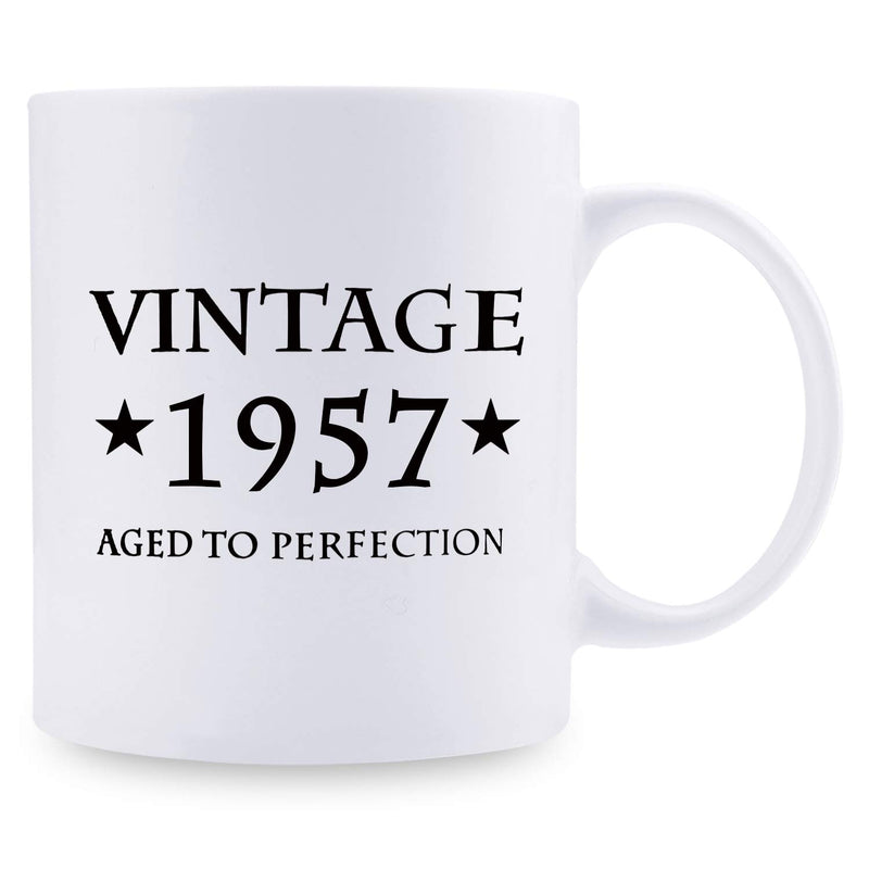 62nd Birthday Gifts for Women - 1957 Birthday Gifts for Women, 62 Years Old Birthday Gifts Coffee Mug for Mom, Wife, Friend, Sister, Her, Colleague, Coworker - 11oz