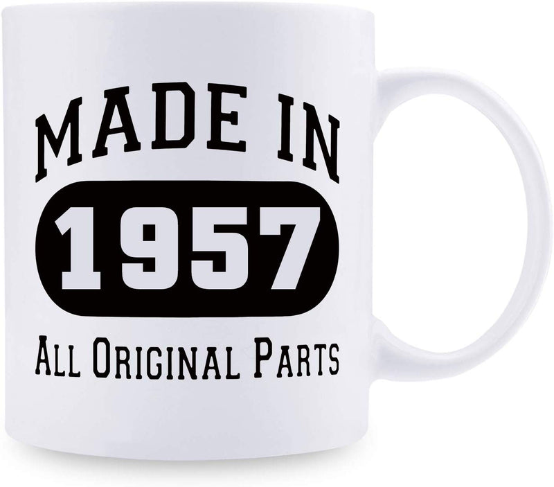 62nd Birthday Gifts for Men - 1957 Birthday Gifts for Men, 62 Years Old Birthday Gifts Coffee Mug for Dad, Husband, Friend, Brother, Him, Colleague, Coworker - 11oz