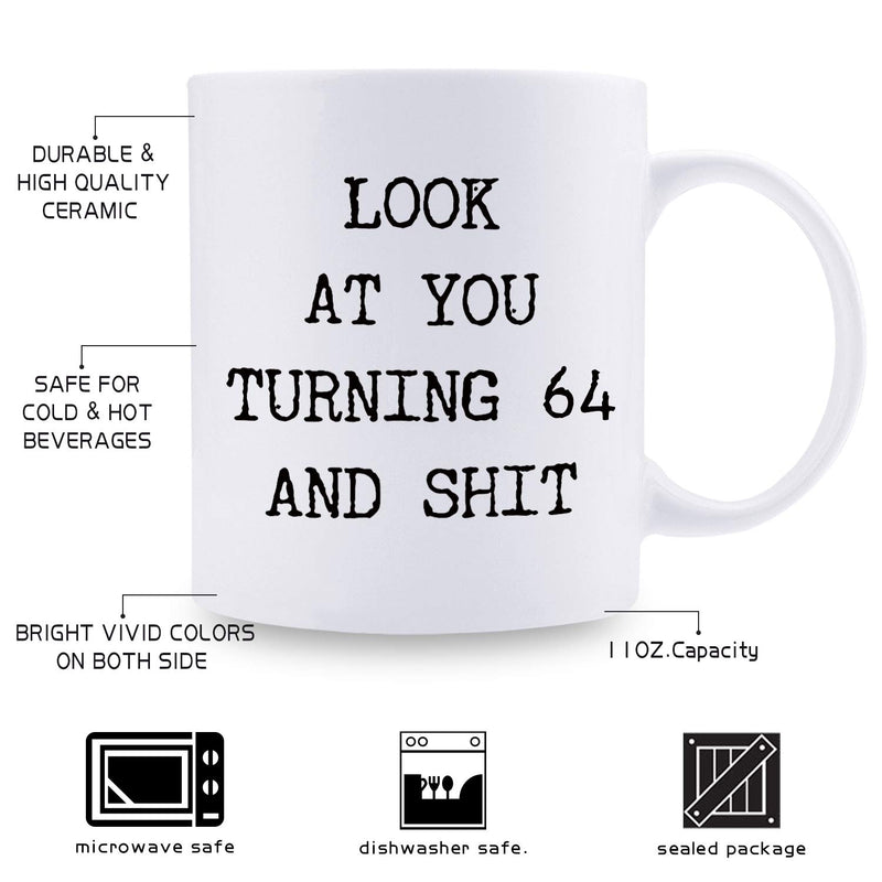 64th Birthday Gifts for Women - 1955 Birthday Gifts for Women, 64 Years Old Birthday Gifts Coffee Mug for Mom, Wife, Friend, Sister, Her, Colleague, Coworker - 11oz