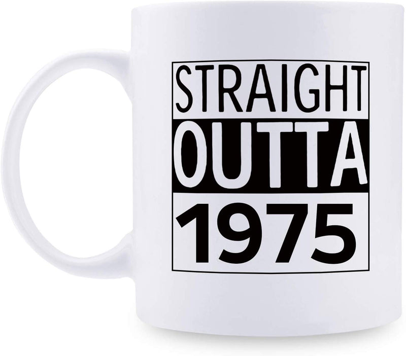 44th Birthday Gifts for Men - 1975 Birthday Gifts for Men, 44 Years Old Birthday Gifts Coffee Mug for Dad, Husband, Friend, Brother, Him, Colleague, Coworker - 11oz