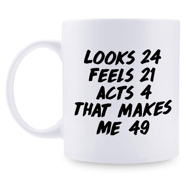 49th Birthday Gifts for Women - 1970 Birthday Gifts for Women, 49 Years Old Birthday Gifts Coffee Mug for Mom, Wife, Friend, Sister, Her, Colleague, Coworker - 11oz