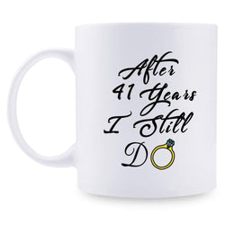 41st Anniversary Gifts - 41st Wedding Anniversary Gifts for Couple, 41 Year Anniversary Gifts 11oz Funny Coffee Mug for Couples, Husband, Hubby, Wife, Wifey, Her, Him, I Still Do