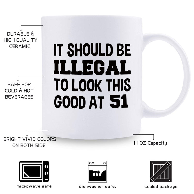 51st Birthday Gifts for Men - 1968 Birthday Gifts for Men, 51 Years Old Birthday Gifts Coffee Mug for Dad, Husband, Friend, Brother, Him, Colleague, Coworker - 11oz