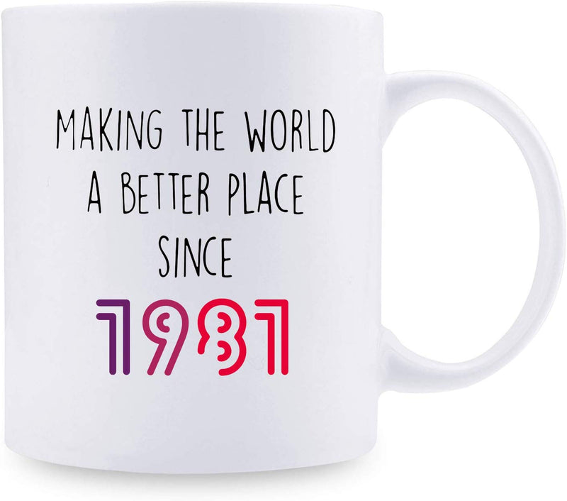 38th Birthday Gifts for Women - 1981 Birthday Gifts for Women, 38 Years Old Birthday Gifts Coffee Mug for Mom, Wife, Friend, Sister, Her, Colleague, Coworker - 11oz