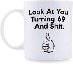 69th Birthday Gifts for Women - 1950 Birthday Gifts for Women, 69 Years Old Birthday Gifts Coffee Mug for Mom, Wife, Friend, Sister, Her, Colleague, Coworker - 11oz