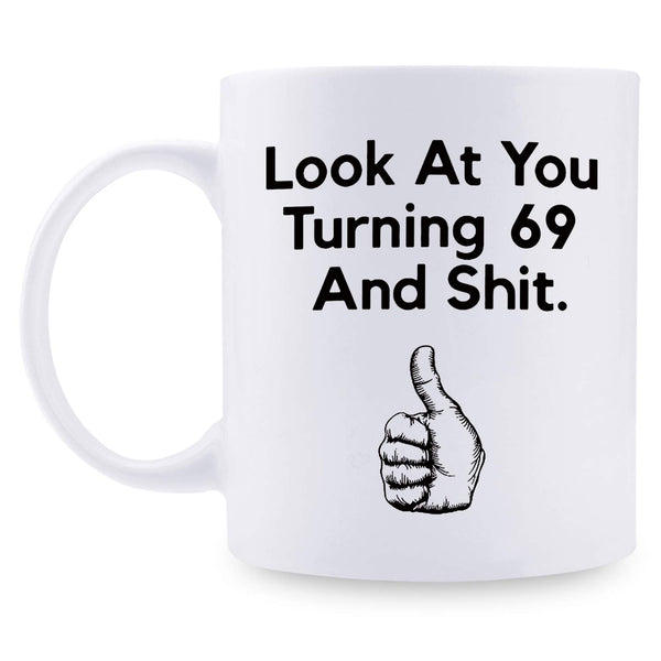 69th Birthday Gifts for Men - 1950 Birthday Gifts for Men, 69 Years Old Birthday Gifts Coffee Mug for Dad, Husband, Friend, Brother, Him, Colleague, Coworker - 11oz