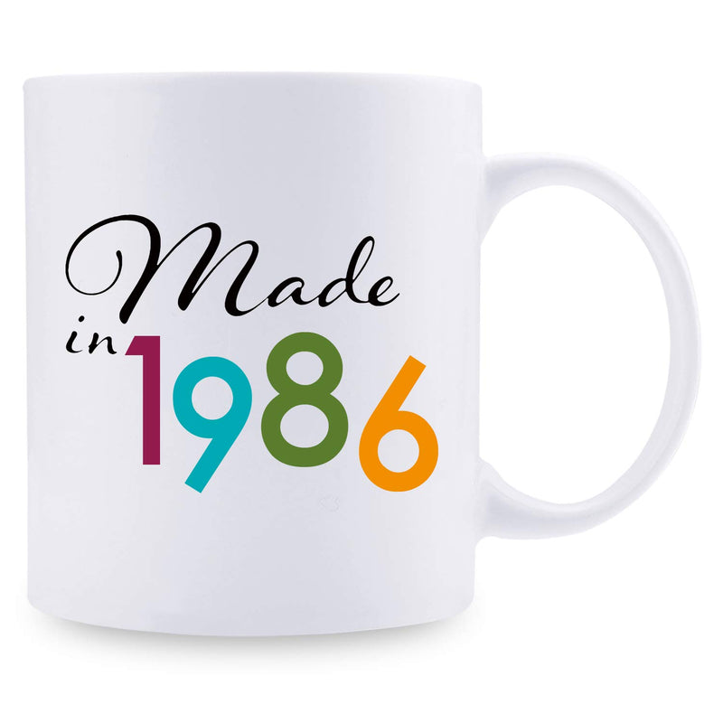 33rd Birthday Gifts for Women - 1986 Birthday Gifts for Women, 33 Years Old Birthday Gifts Coffee Mug for Mom, Wife, Friend, Sister, Her, Colleague, Coworker - 11oz