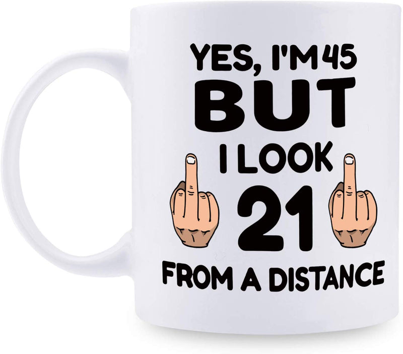 45th Birthday Gifts for Men - 1974 Birthday Gifts for Men, 45 Years Old Birthday Gifts Coffee Mug for Dad, Husband, Friend, Brother, Him, Colleague, Coworker - 11oz