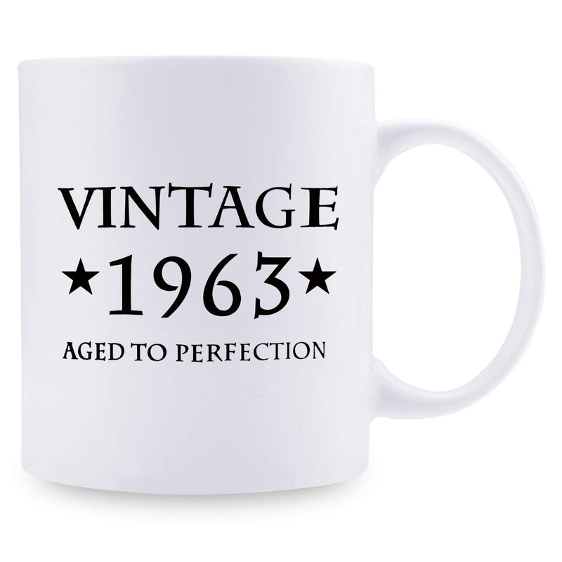 56th Birthday Gifts for Women - 1963 Birthday Gifts for Women, 56 Years Old Birthday Gifts Coffee Mug for Mom, Wife, Friend, Sister, Her, Colleague, Coworker - 11oz