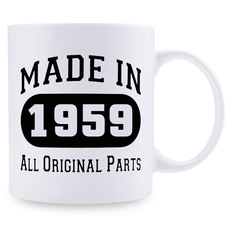 60th Birthday Gifts for Men - 1959 Birthday Gifts for Men, 60 Years Old Birthday Gifts Coffee Mug for Dad, Husband, Friend, Brother, Him, Colleague, Coworker - 11oz