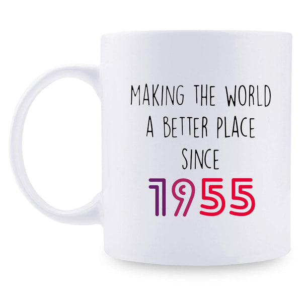 64th Birthday Gifts for Women - 1955 Birthday Gifts for Women, 64 Years Old Birthday Gifts Coffee Mug for Mom, Wife, Friend, Sister, Her, Colleague, Coworker - 11oz