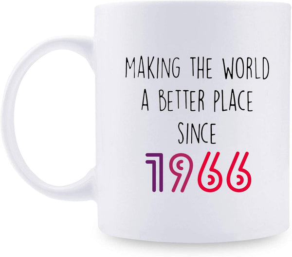 53rd Birthday Gifts for Women - 1966 Birthday Gifts for Women, 53 Years Old Birthday Gifts Coffee Mug for Mom, Wife, Friend, Sister, Her, Colleague, Coworker - 11oz