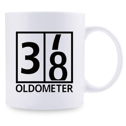 38th Birthday Gifts for Women - 1981 Birthday Gifts for Women, 38 Years Old Birthday Gifts Coffee Mug for Mom, Wife, Friend, Sister, Her, Colleague, Coworker, Oldometer Mug - 11oz