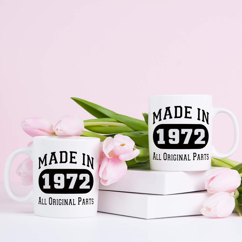 47th Birthday Gifts for Women - 1972 Birthday Gifts for Women, 47 Years Old Birthday Gifts Coffee Mug for Mom, Wife, Friend, Sister, Her, Colleague, Coworker - 11oz