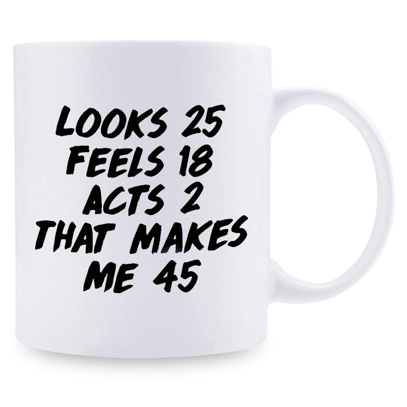 45th Birthday Gifts for Men - 1974 Birthday Gifts for Men, 45 Years Old Birthday Gifts Coffee Mug for Dad, Husband, Friend, Brother, Him, Colleague, Coworker - 11oz