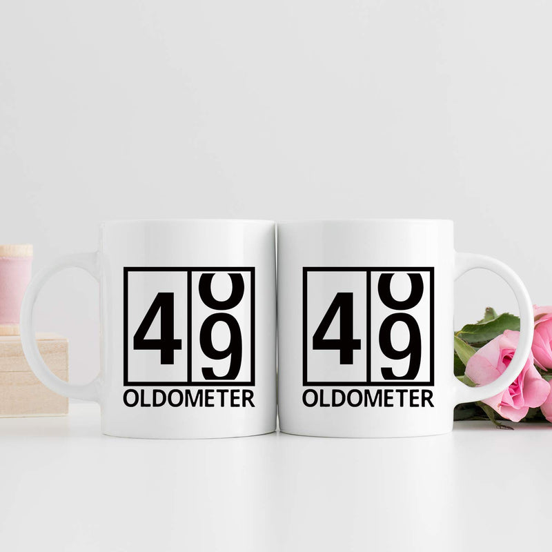 49th Birthday Gifts for Women - 1970 Birthday Gifts for Women, 49 Years Old Birthday Gifts Coffee Mug for Mom, Wife, Friend, Sister, Her, Colleague, Coworker, Oldometer Mug - 11oz