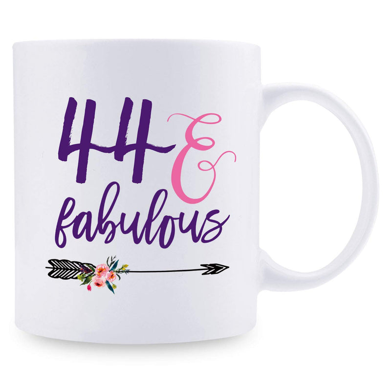 44th Birthday Gifts for Women - 1975 Birthday Gifts for Women, 44 Years Old Birthday Gifts Coffee Mug for Mom, Wife, Friend, Sister, Her, Colleague, Coworker - 11oz