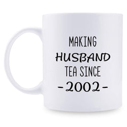 17th Anniversary Gifts - 17th Wedding Anniversary Gifts for Couple, 17 Year Anniversary Gifts 11oz Funny Coffee Mug for Husband, Hubby, Him, making husband tea