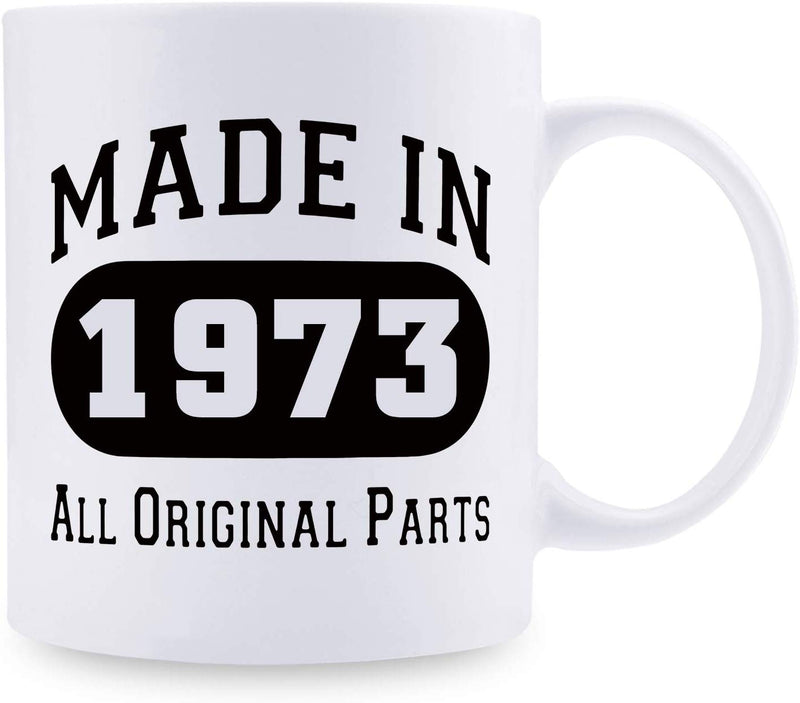 46th Birthday Gifts for Men - 1973 Birthday Gifts for Men, 46 Years Old Birthday Gifts Coffee Mug for Dad, Husband, Friend, Brother, Him, Colleague, Coworker - 11oz