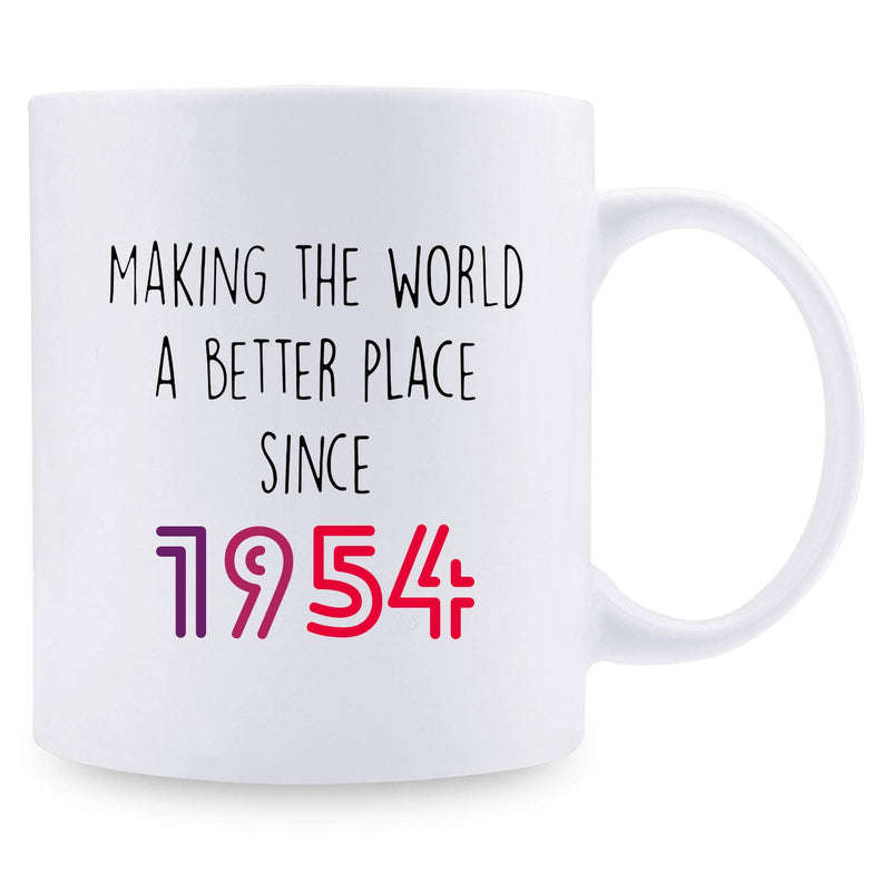 65th Birthday Gifts for Women - 1954 Birthday Gifts for Women, 65 Years Old Birthday Gifts Coffee Mug for Mom, Wife, Friend, Sister, Her, Colleague, Coworker - 11oz