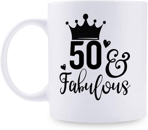 50th Birthday Gifts for Women - 1969 Birthday Gifts for Women, 50 Years Old Birthday Gifts Coffee Mug for Mom, Wife, Friend, Sister, Her, Colleague, Coworker - 11oz