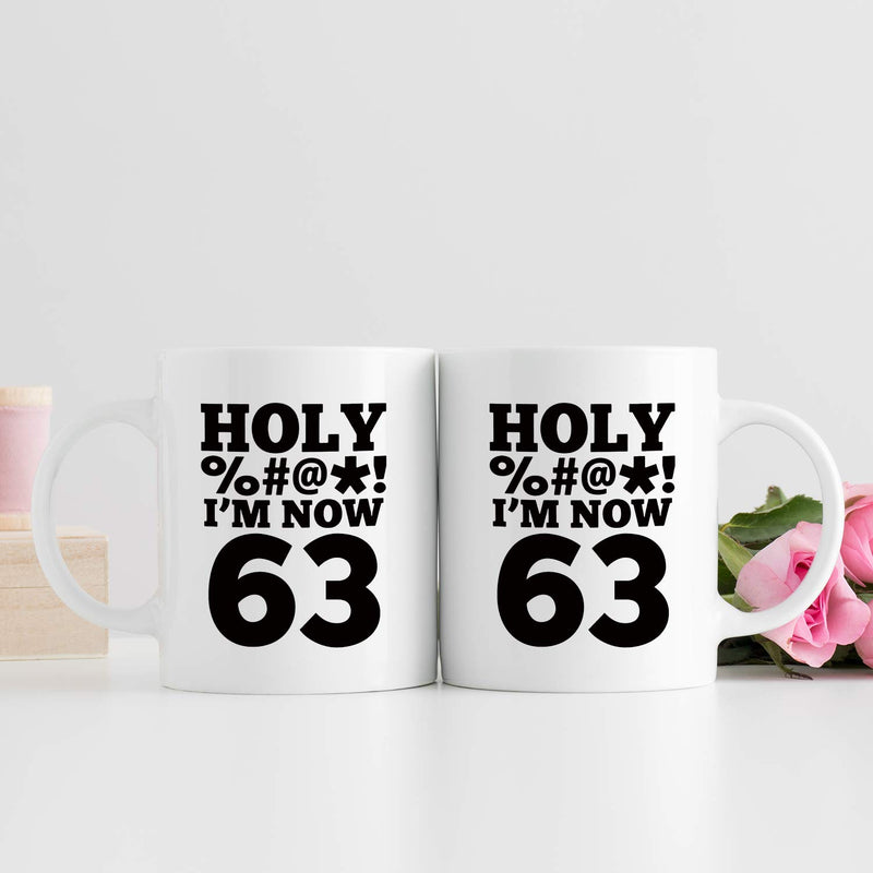 63rd Birthday Gifts for Men - 1956 Birthday Gifts for Men, 63 Years Old Birthday Gifts Coffee Mug for Dad, Husband, Friend, Brother, Him, Colleague, Coworker, HOLY MUG - 11oz