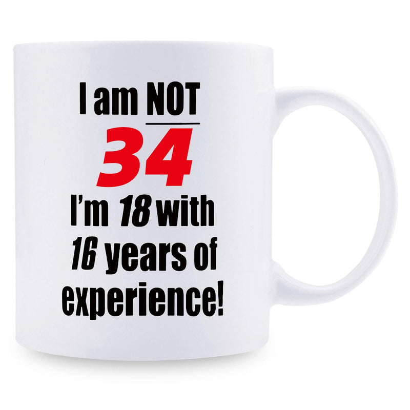 34th Birthday Gifts for Women - 1985 Birthday Gifts for Women, 34 Years Old Birthday Gifts Coffee Mug for Mom, Wife, Friend, Sister, Her, Colleague, Coworker - 11oz