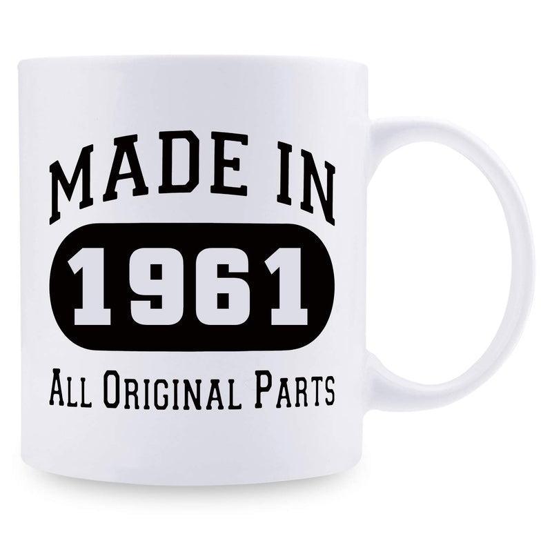 58th Birthday Gifts for Men - 1961 Birthday Gifts for Men, 58 Years Old Birthday Gifts Coffee Mug for Dad, Husband, Friend, Brother, Him, Colleague, Coworker - 11oz