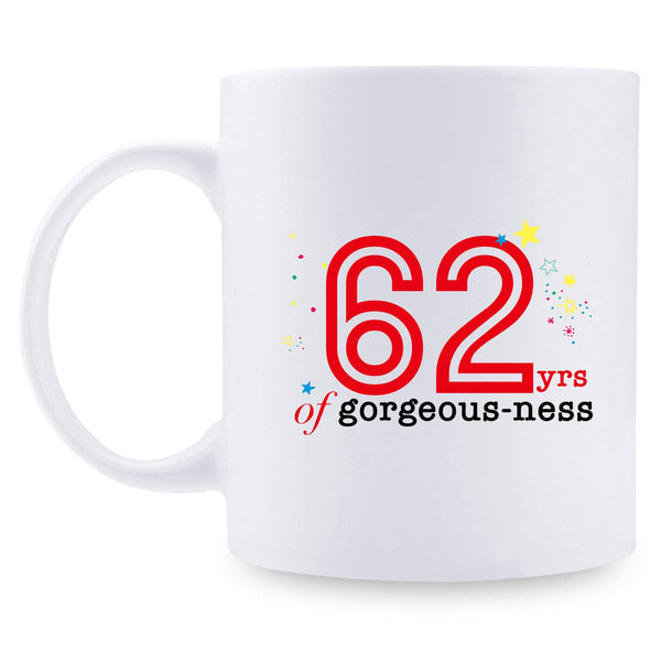 62nd Birthday Gifts for Women - 1957 Birthday Gifts for Women, 62 Years Old Birthday Gifts Coffee Mug for Mom, Wife, Friend, Sister, Her, Colleague, Coworker - 11oz