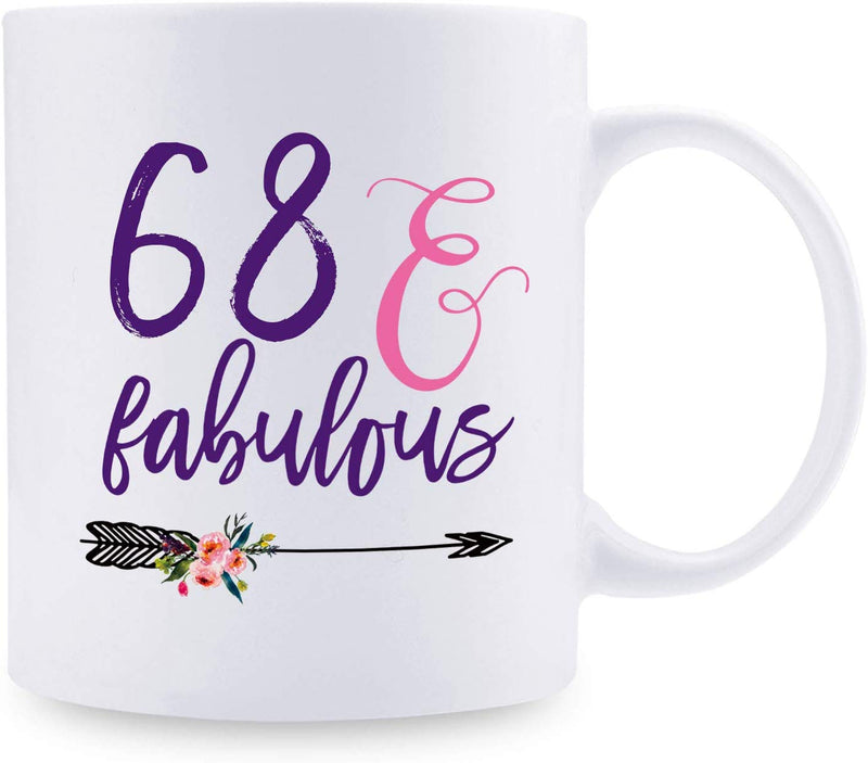 68th Birthday Gifts for Women - 1951 Birthday Gifts for Women, 68 Years Old Birthday Gifts Coffee Mug for Mom, Wife, Friend, Sister, Her, Colleague, Coworker - 11oz