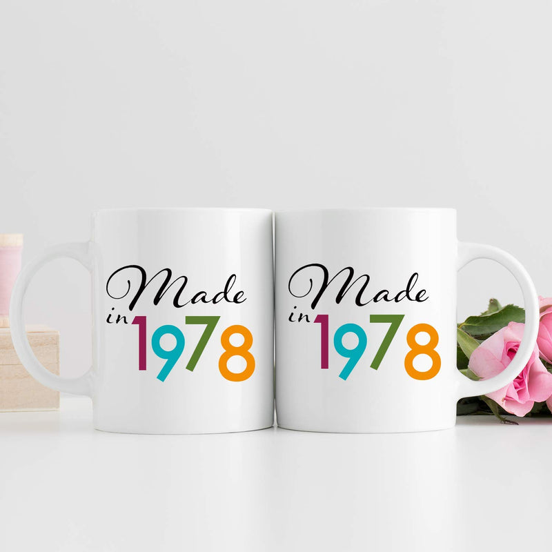 41st Birthday Gifts for Women - 1978 Birthday Gifts for Women, 41 Years Old Birthday Gifts Coffee Mug for Mom, Wife, Friend, Sister, Her, Colleague, Coworker - 11oz