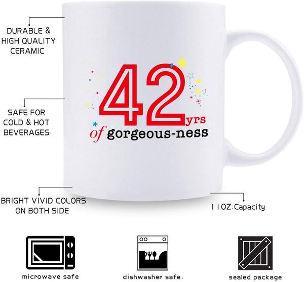 42nd Birthday Gifts for Men - 1977 Birthday Gifts for Men, 42 Years Old Birthday Gifts Coffee Mug for Dad, Husband, Friend, Brother, Him, Colleague, Coworker - 11oz