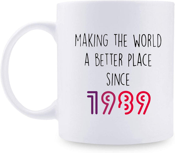 30th Birthday Gifts for Women - 1989 Birthday Gifts for Women, 30 Years Old Birthday Gifts Coffee Mug for Mom, Wife, Friend, Sister, Her, Colleague, Coworker - 11oz