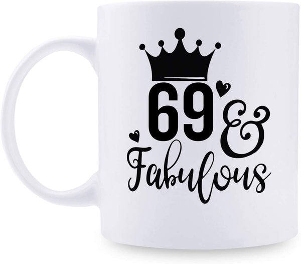 69th Birthday Gifts for Women - 1950 Birthday Gifts for Women, 69 Years Old Birthday Gifts Coffee Mug for Mom, Wife, Friend, Sister, Her, Colleague, Coworker - 11oz