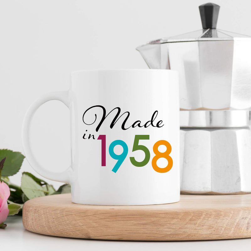 61st Birthday Gifts for Women - 1958 Birthday Gifts for Women, 61 Years Old Birthday Gifts Coffee Mug for Mom, Wife, Friend, Sister, Her, Colleague, Coworker - 11oz