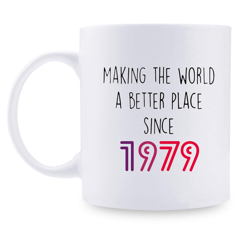 40th Birthday Gifts for Women - 1979 Birthday Gifts for Women, 40 Years Old Birthday Gifts Coffee Mug for Mom, Wife, Friend, Sister, Her, Colleague, Coworker - 11oz